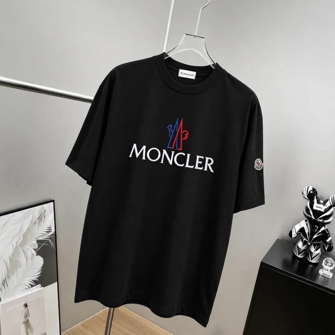 moncle～ logo 《 》7a tee ， Same Style ， : Black White Coffee Brown Size：S（90-130 ） M（125-150 ） L（135-165 ） XL（160-190 ） XXL（185-220 ）